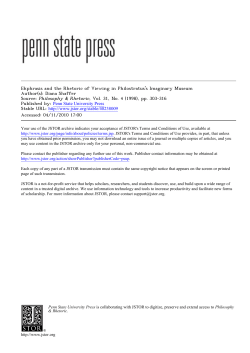 Ekphrasis and the Rhetoric of Viewing in Philostratus`s