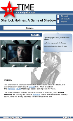 Sherlock Holmes: A Game of Shadows
