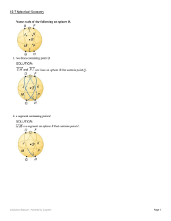 are lines on sphere B that contain point