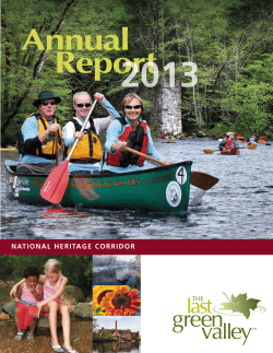 Annual Report 2013 - The Last Green Valley