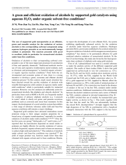 A green and efficient oxidation of alcohols by supported gold