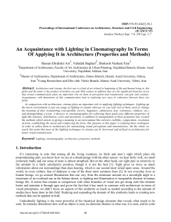 An Acquaintance with Lighting in Cinematography In Terms Of