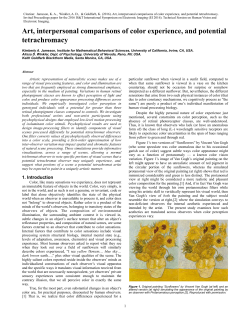 Art, interpersonal comparisons of color experience, and potential