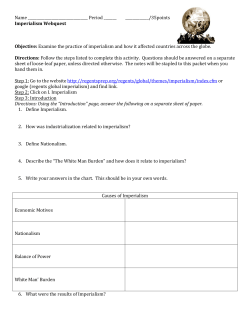 Period ______ ______/35points Imperialism Webquest