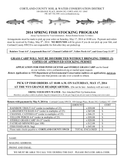 2014 spring fish stocking program