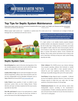 Top Tips for Septic System Maintenance - Bio