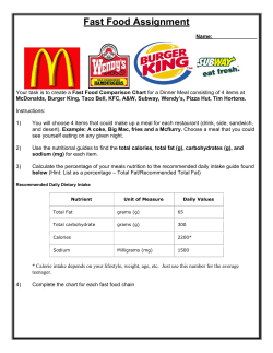 Fast Food Assignment