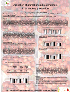 Application of animal origin biostimulators in strawberry production