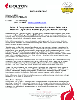 1000000 Bolton Challenge raises the stakes for Shared Belief in the