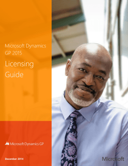 Licensing Guide - FMT Consultants