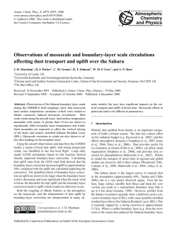 Observations of mesoscale and boundary