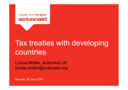 Tax treaties with developing countries