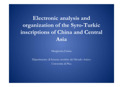 Electronic analysis and organization of the Syro