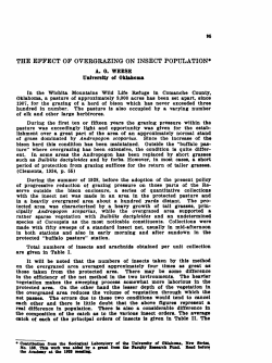 The Effect of Overgrazing on Insect Population