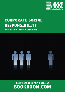 Defining Corporate Social Responsibility