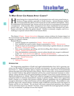 1 Human beings have impacted Earth`s environment since early