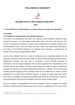 HIV/Aids - www0.sun.ac.za