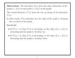 Concavity - AMS011A, Spring 16, Section 01