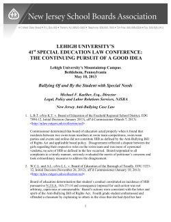 Anti-Bullying: Case Law Review