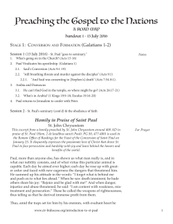 Handout for Introduction and Thessalonians