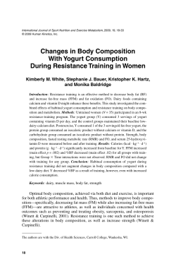 Changes in Body Composition With Yogurt