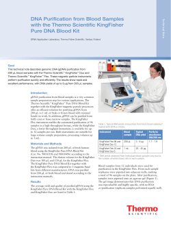 DNA Purification from Blood Samples with the