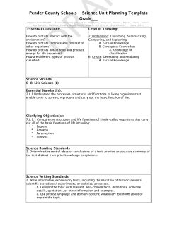 Protist 7th Grade MS Science Unit Plan