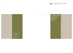 Charging fees for public sector goods and services