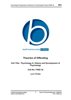 Theories of Offending