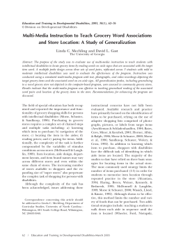 Multi-Media Instruction to Teach Grocery Word Associations and