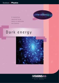Dark energy - Institute of Physics