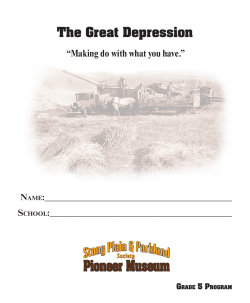 The Great Depression - Stony Plain and Parkland Pioneer Museum