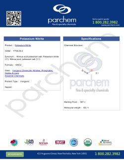 Potassium Nitrite Specifications