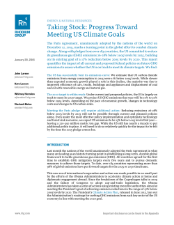 Taking Stock: Progress Toward Meeting US Climate Goals
