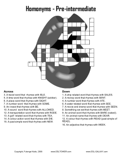Homonyms - Pre-intermediate