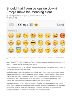 Should that frown be upside down? Emojis make the meaning clear