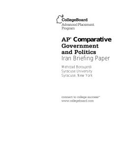 Iran Briefing Paper - Daniel Aaron Lazar