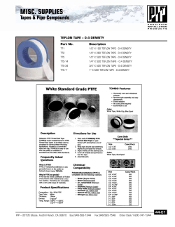 misc. supplies - Precision Installation Products