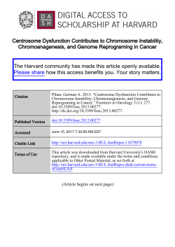 Centrosome dysfunction contributes to chromosome instability