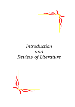 Introduction and Review of Literature