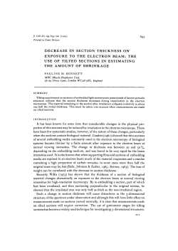 decrease in section thickness on exposure to the