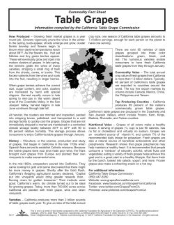 Table Grapes - California Foundation for Agriculture in the Classroom