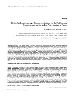 Bivalve hatchery technology: The current - Archimer