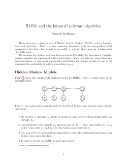 HMMs and the forward-backward algorithm