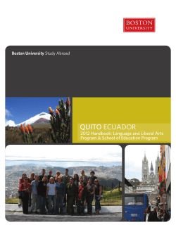 QUITO ECUADOR - Boston University