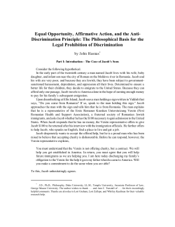 Equal Opportunity, Affirmative Action, and the Anti