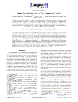 On the Thermal Conductivity of Gold Nanoparticle Colloids