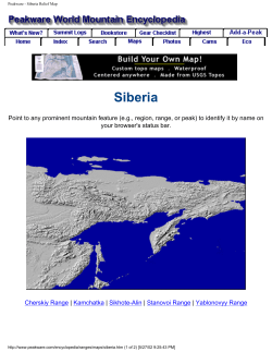 Peakware - Siberia Relief Map