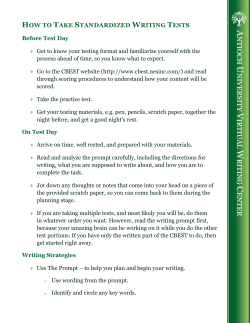 How to Take Standardized Writing Tests