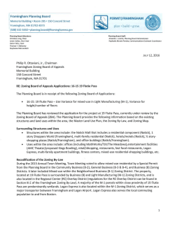 16-15 19 Flutie Pass Planning Board Comment